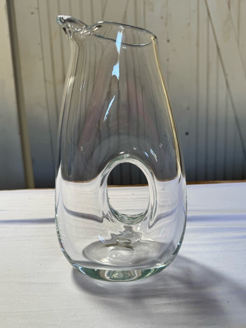 Badash Pitcher Eternity Crystal Carafe European Mouth-Blown Crystal Signed